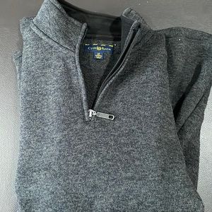 Mens long sleeve Heathered Grey Quarter Zip
